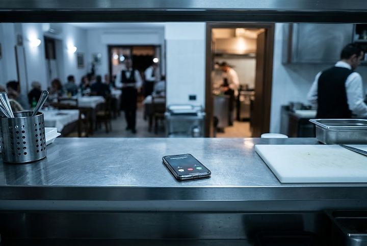 Passe di un ristorante durante il servizio