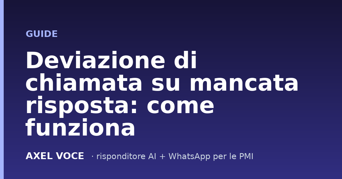 Deviazione di chiamata su mancata risposta: come funziona